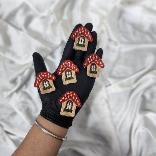 Pack of 5 Pieces Hut Shape Fancy Patches