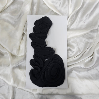 Black color Fancy Georgette Patch Applique