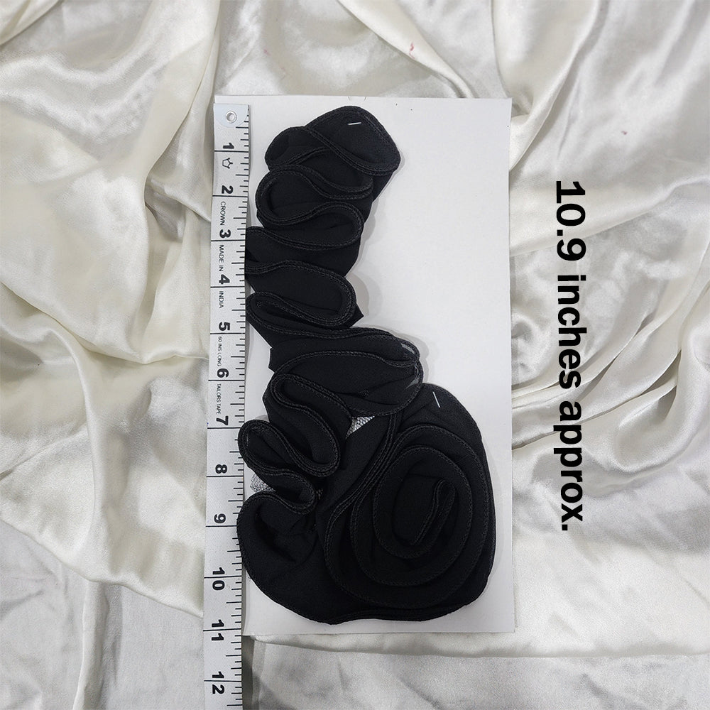 Black color Fancy Georgette Patch Applique