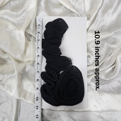 Black color Fancy Georgette Patch Applique