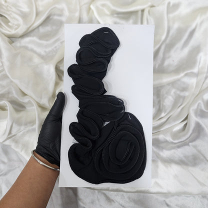 Black color Fancy Georgette Patch Applique