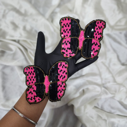 Sequins work Butterfly Patch Pack of 2 Pcs