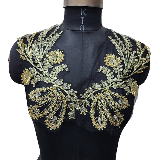 Black Golden Color Net Base Patch 2 Pcs