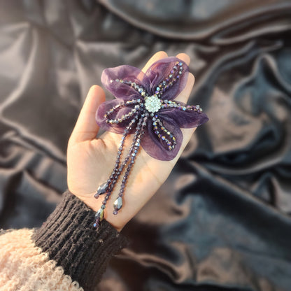 Crystal work Designer Flower Patch 1 Piece