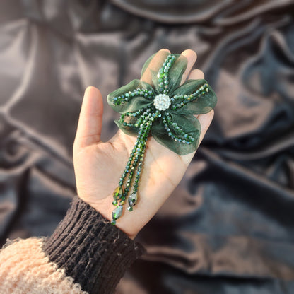 Crystal work Designer Flower Patch 1 Piece