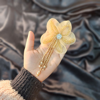 Crystal work Designer Flower Patch 1 Piece