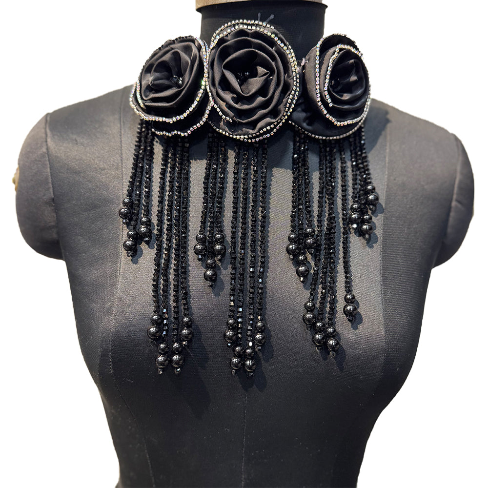 Gorgeous Crystal Hanging Shoulder or Back Neck Patch