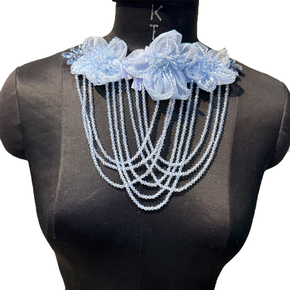 Beautiful Crystal work Floral Designer Patch