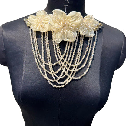 Beautiful Crystal work Floral Designer Patch