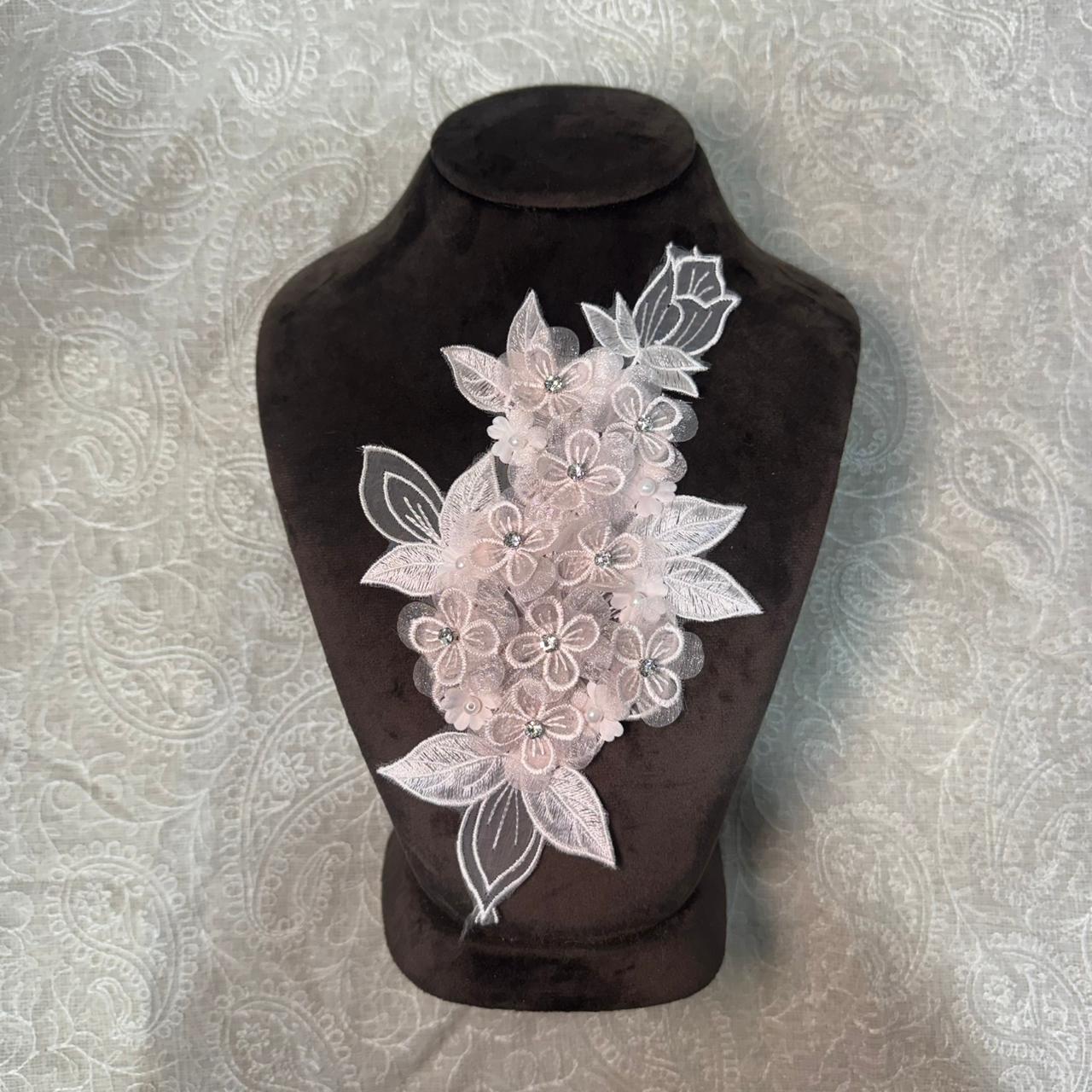 Premium Hand Embroidered Floral Applique