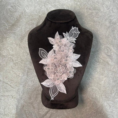 Premium Hand Embroidered Floral Applique