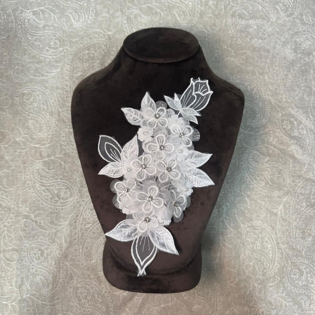 Premium Hand Embroidered Floral Applique