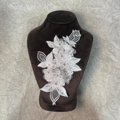 Premium Hand Embroidered Floral Applique