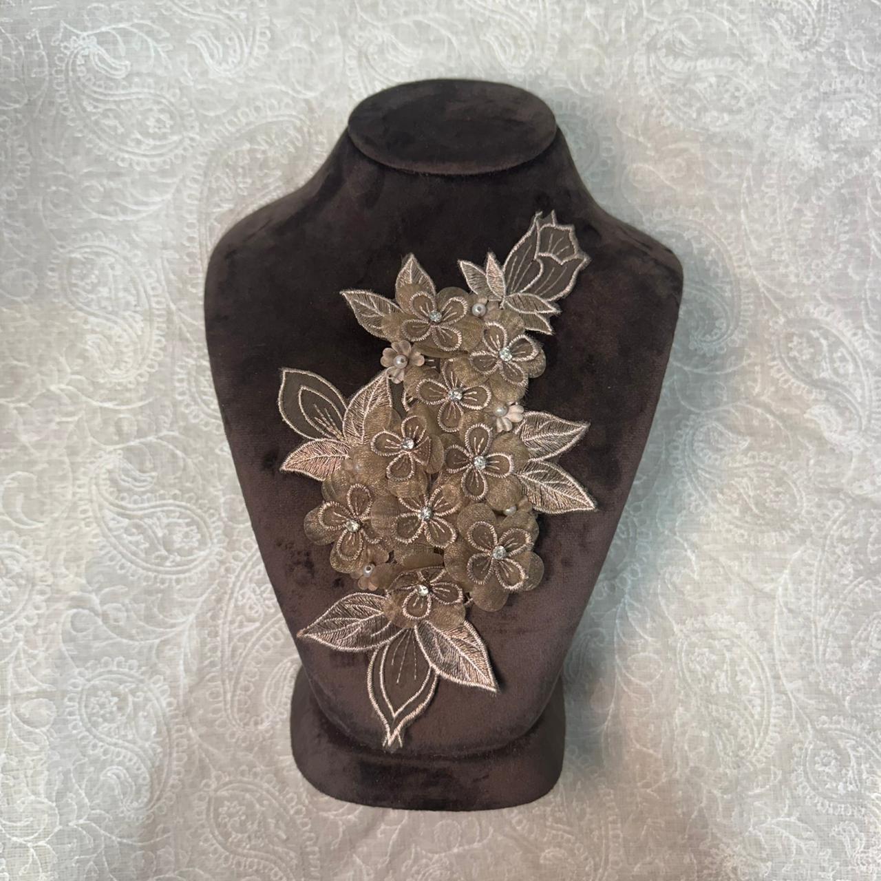 Premium Hand Embroidered Floral Applique