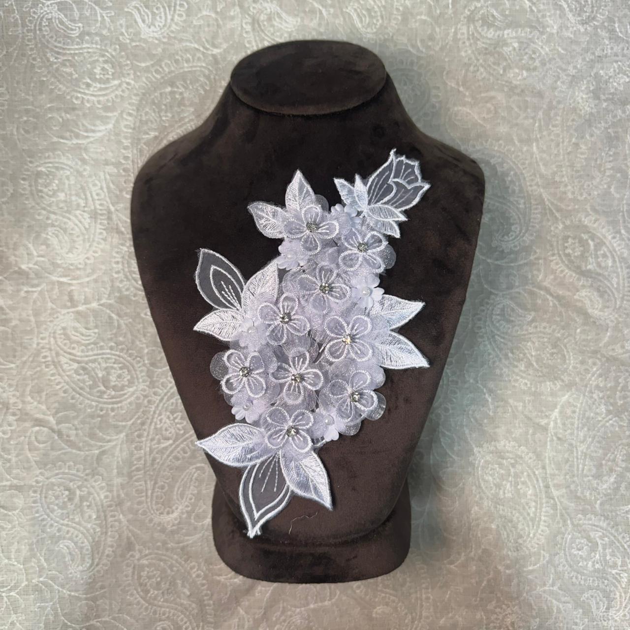 Premium Hand Embroidered Floral Applique