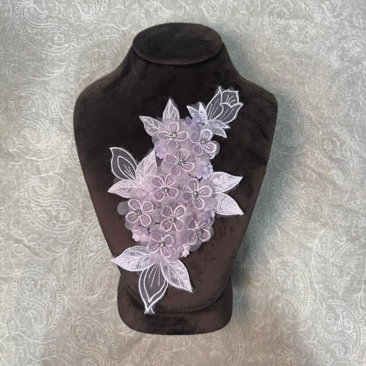 Premium Hand Embroidered Floral Applique