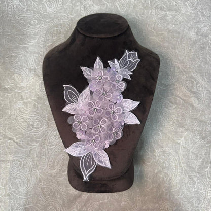 Premium Hand Embroidered Floral Applique