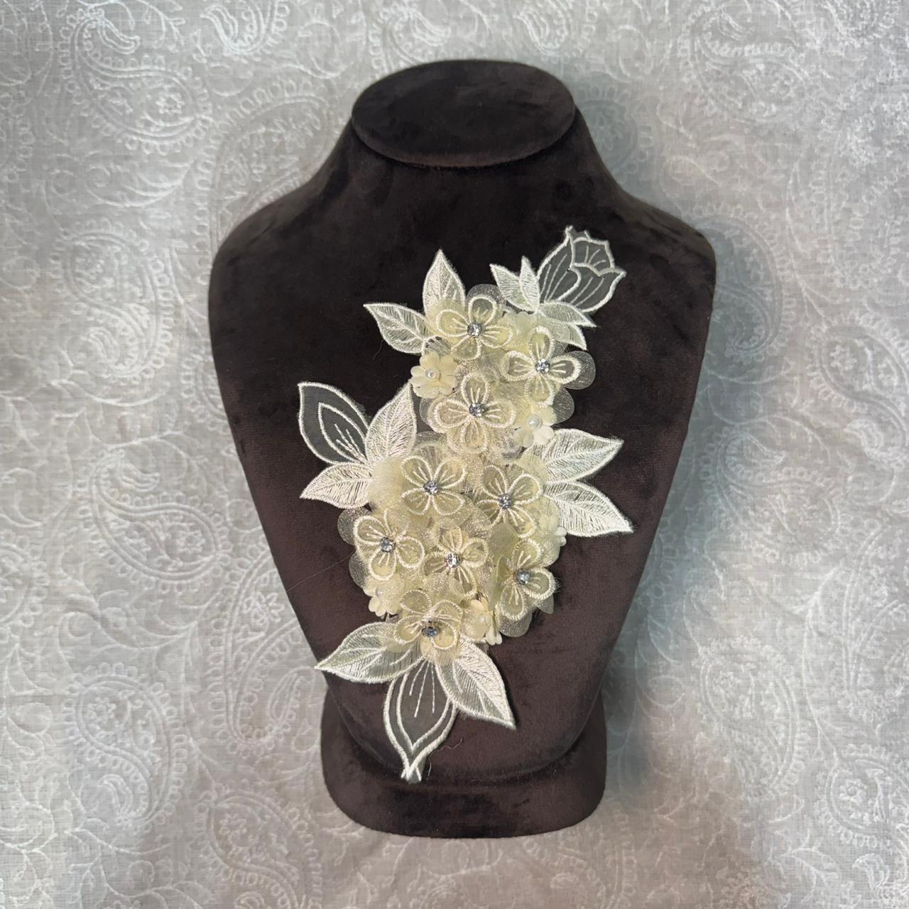 Premium Hand Embroidered Floral Applique