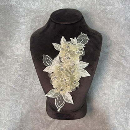Premium Hand Embroidered Floral Applique