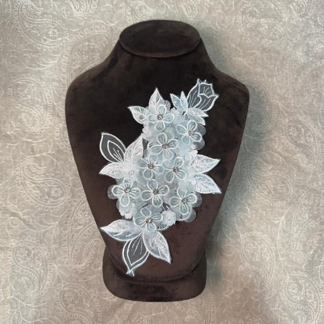 Premium Hand Embroidered Floral Applique