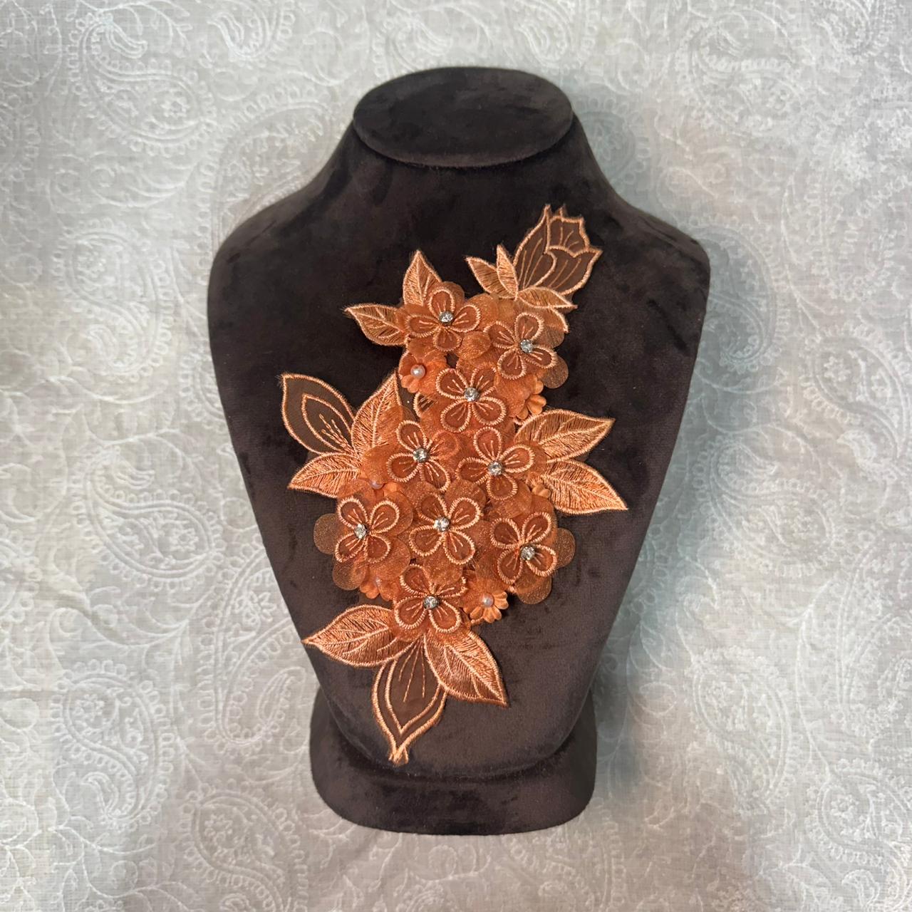 Premium Hand Embroidered Floral Applique
