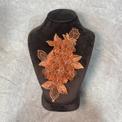 Premium Hand Embroidered Floral Applique