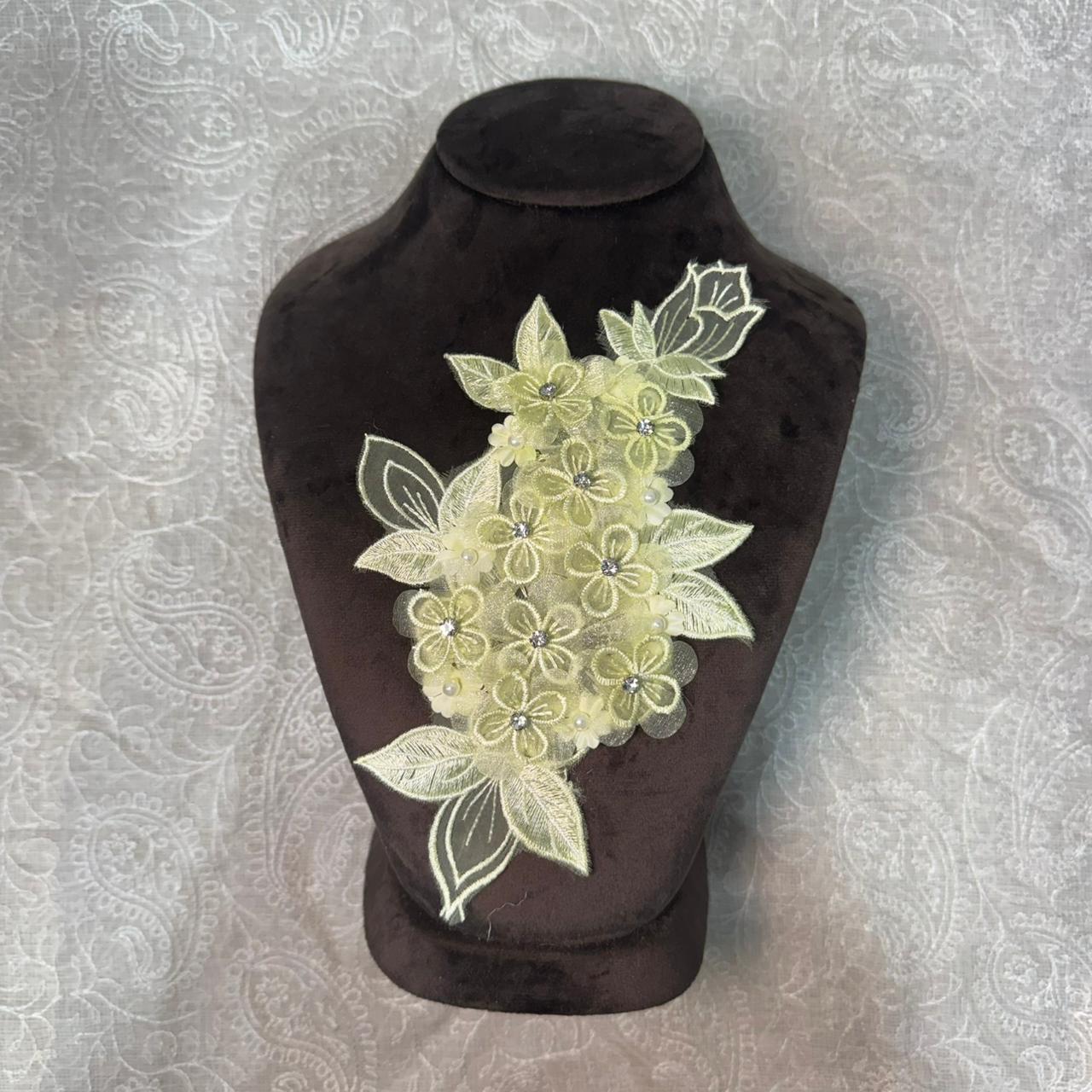 Premium Hand Embroidered Floral Applique