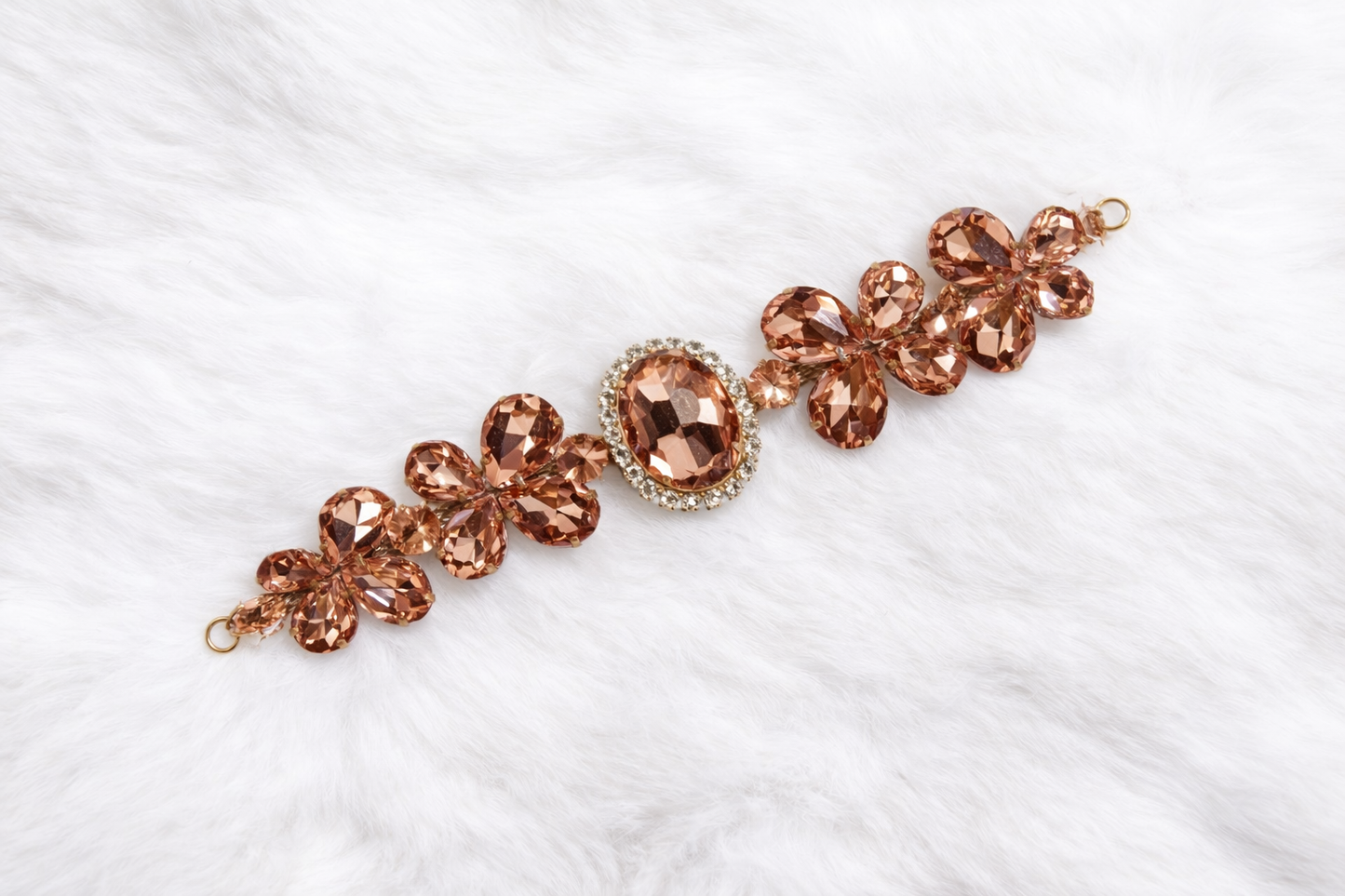Peach color Metal Stone Patch 1 pc