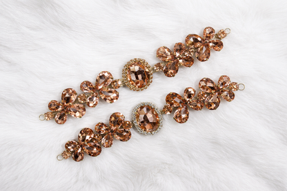 Peach color Metal Stone Patch 1 pc