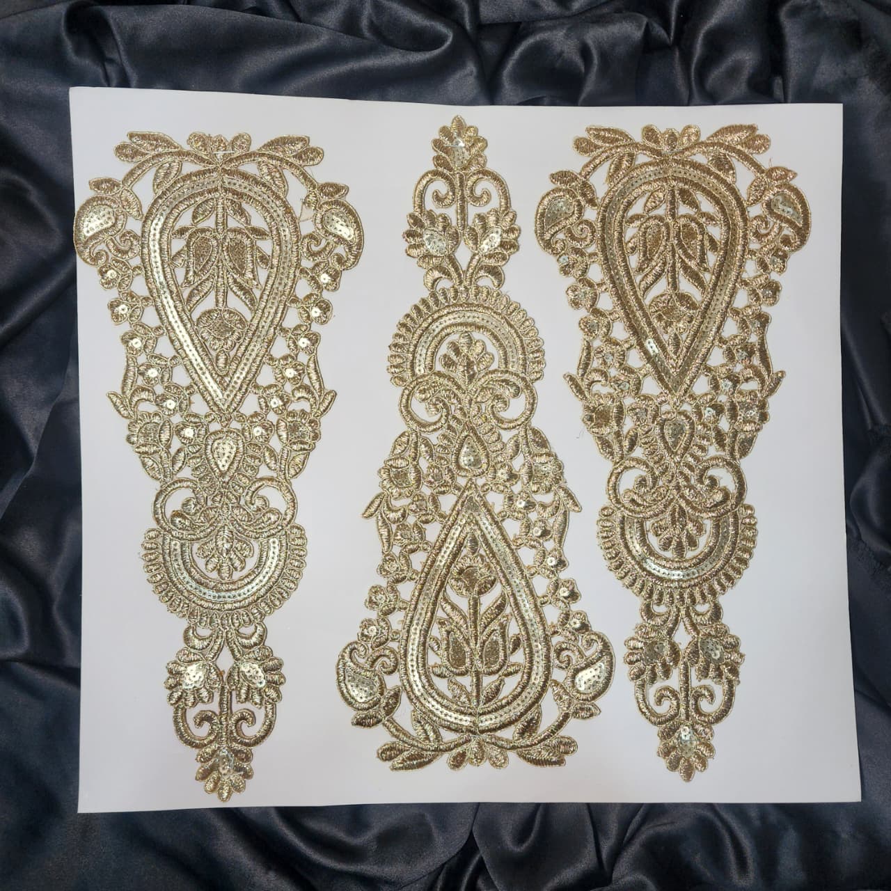 Ethnic Zari Embroidery Patch Set (3 pcs)