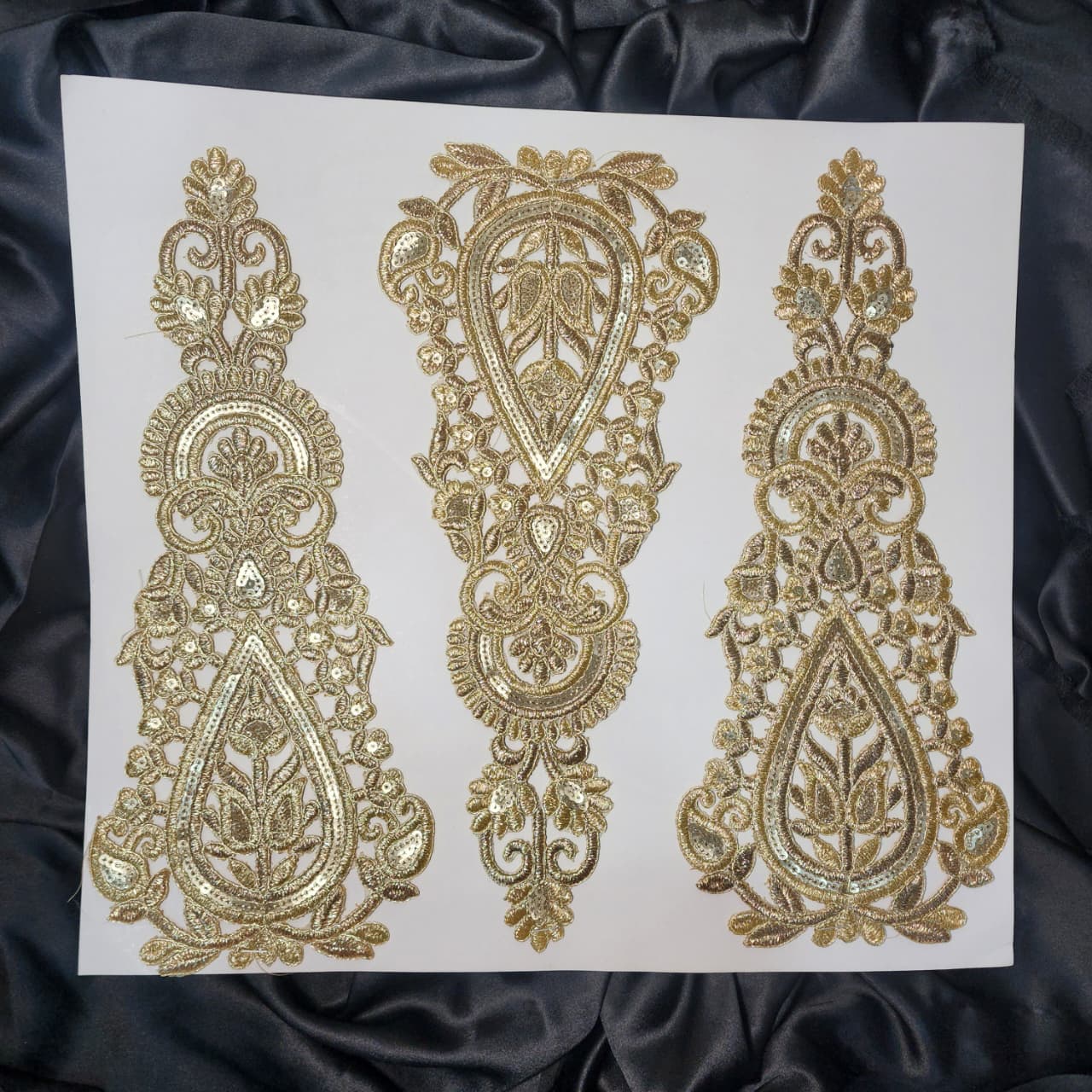 Ethnic Zari Embroidery Patch Set (3 pcs)