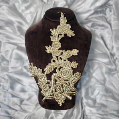 Decorative Zari Embroidery Patches (2 Pieces)