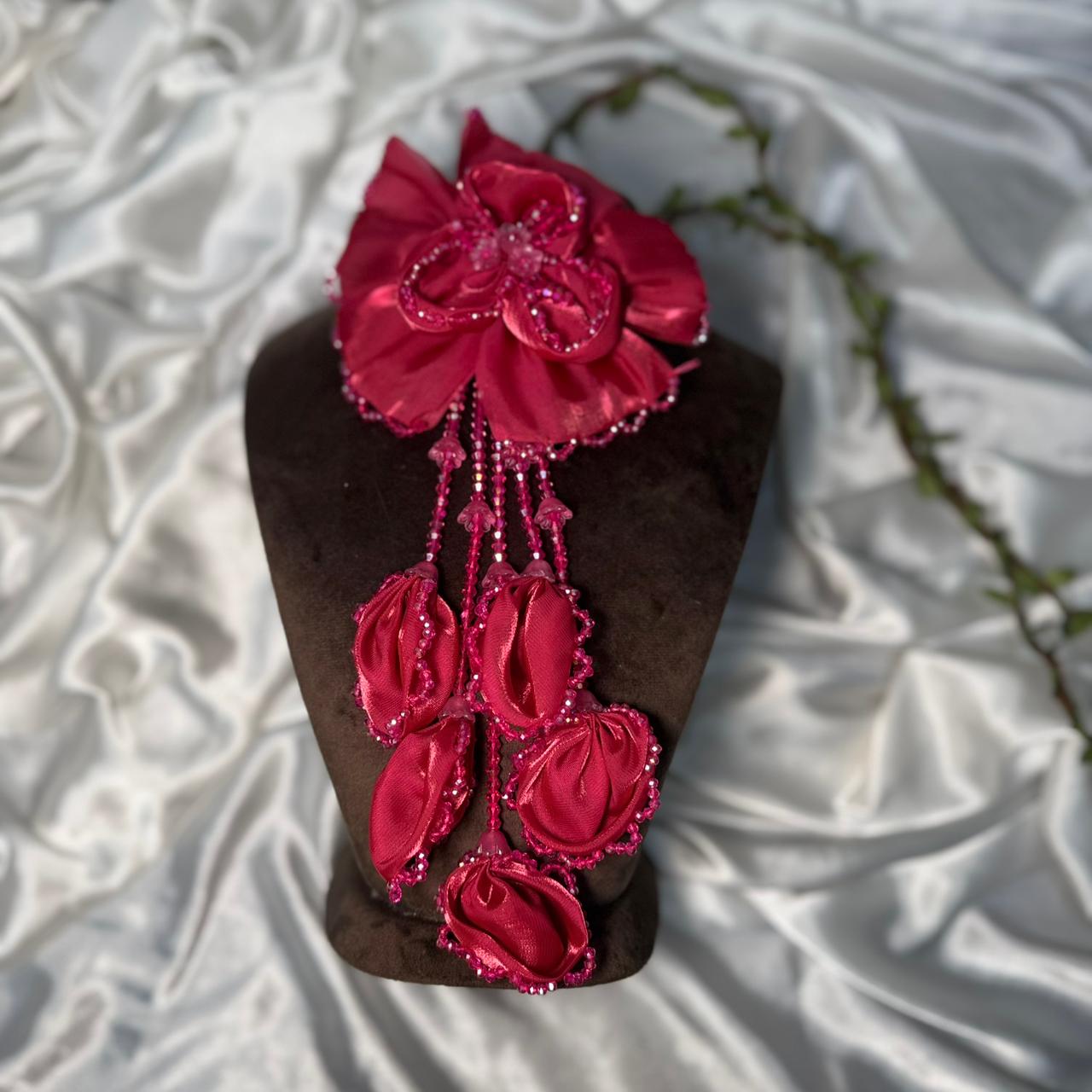 Beautiful Handmade Floral Tassel Embroidery Patch