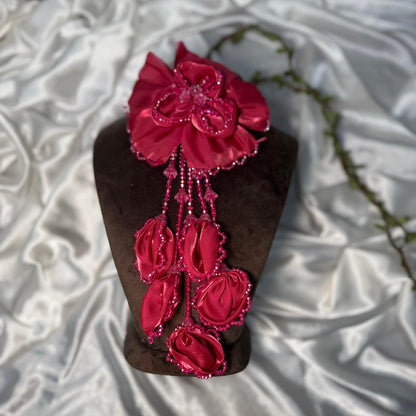 Beautiful Handmade Floral Tassel Embroidery Patch