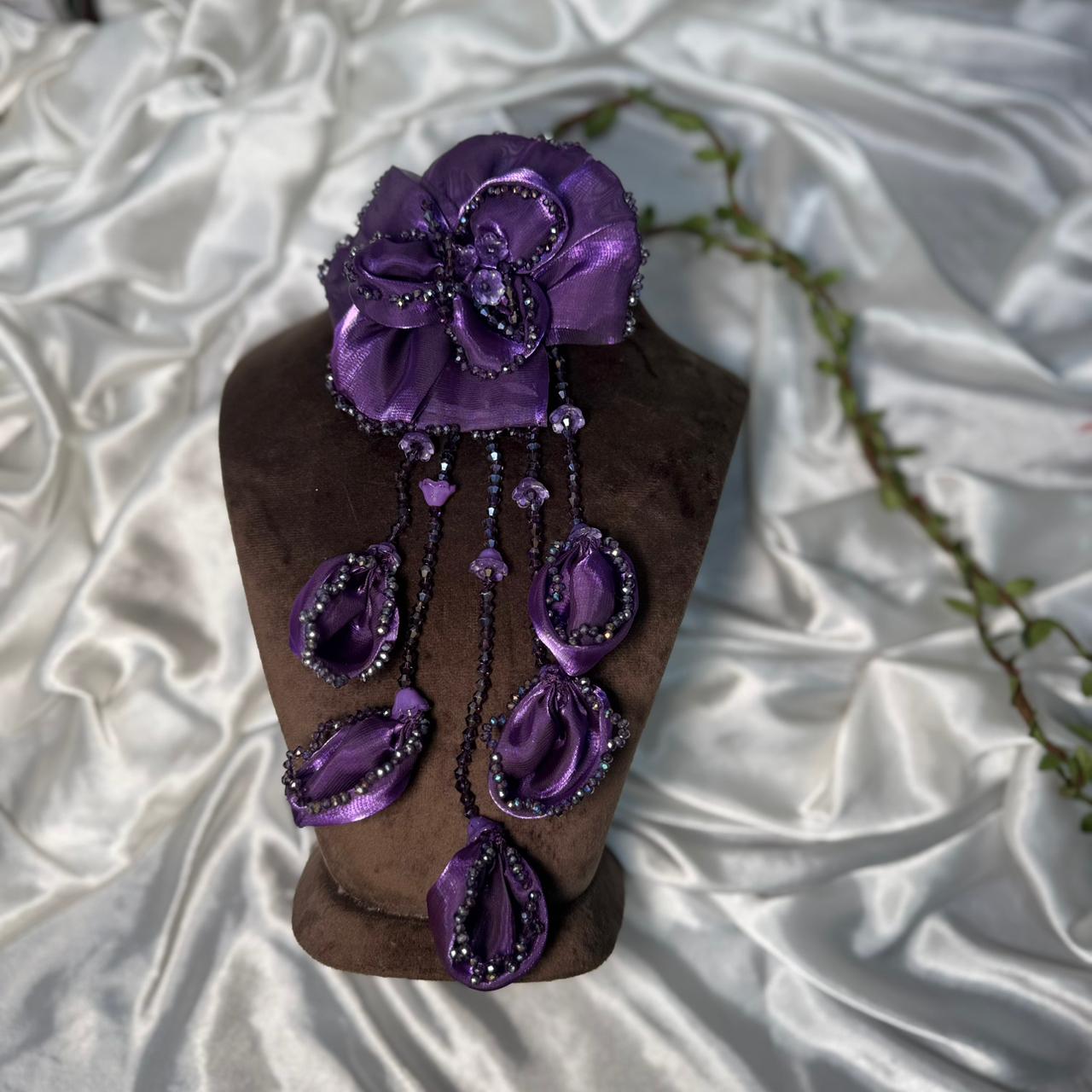 Beautiful Handmade Floral Tassel Embroidery Patch