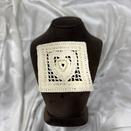 Handmade Pearl Embellished Pocket Patch