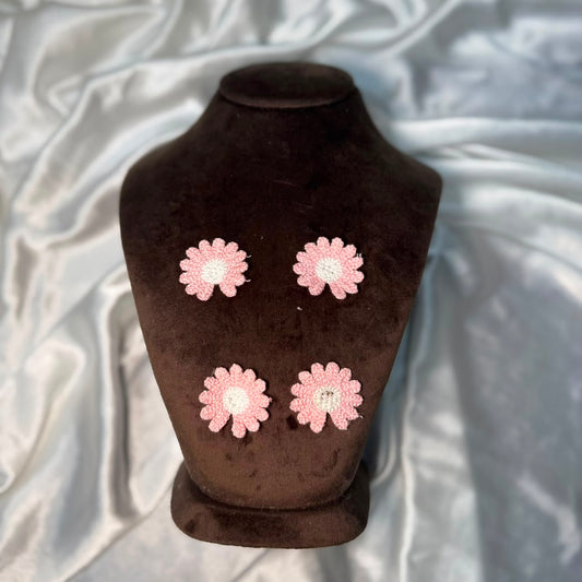 Decorative Crochet Flower Applique Patch Set 5 Pieces