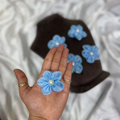 Decorative Floral Pearl Embellishment Patch (5 Pieces)