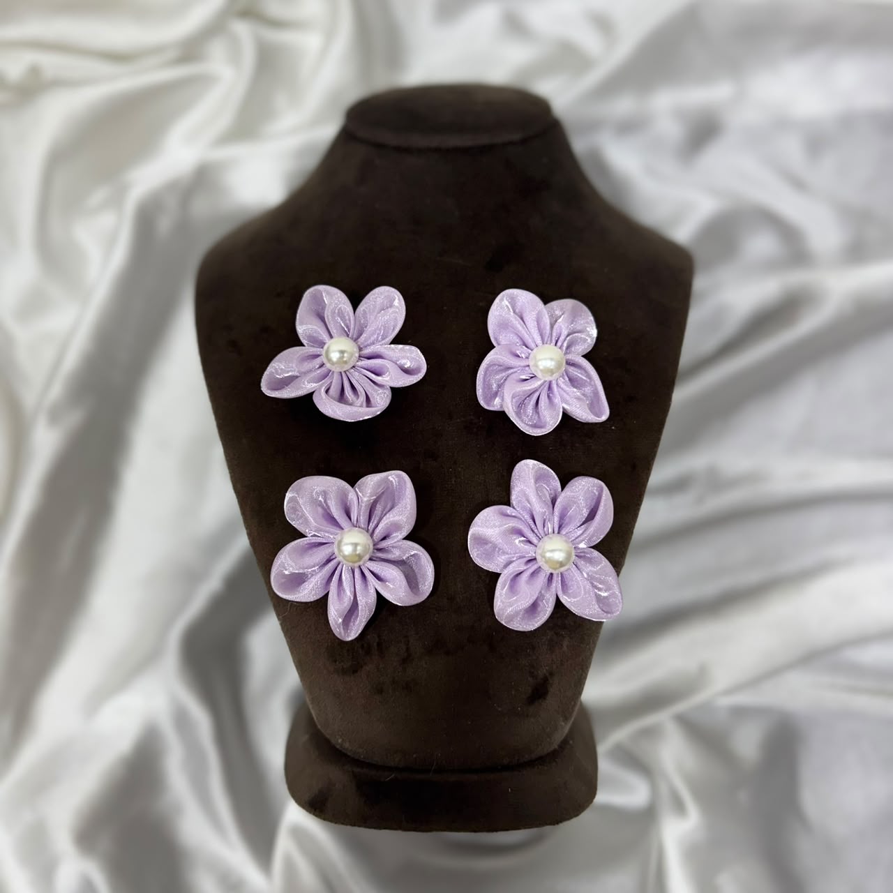 Decorative Floral Pearl Embellishment Patch (5 Pieces)