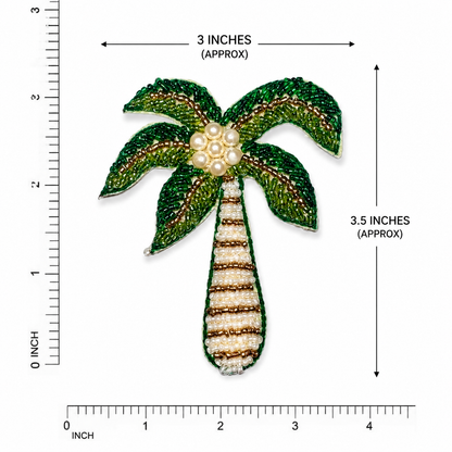 Handmade Beaded Palm Tree Patch (1PIece)