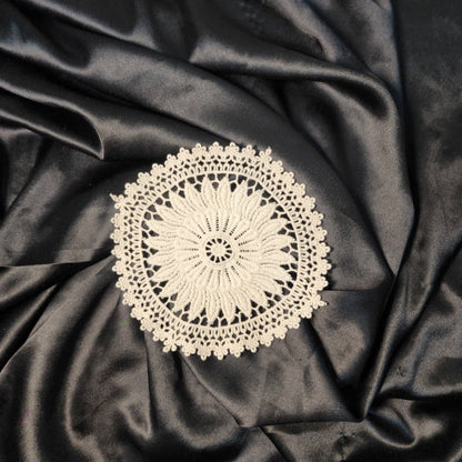 Elegant Sunflower Round Lace Applique Patch (1 piece)