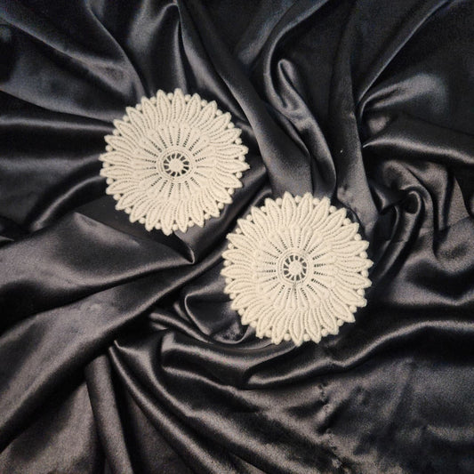 Floral Round Applique Patches (2 piece)