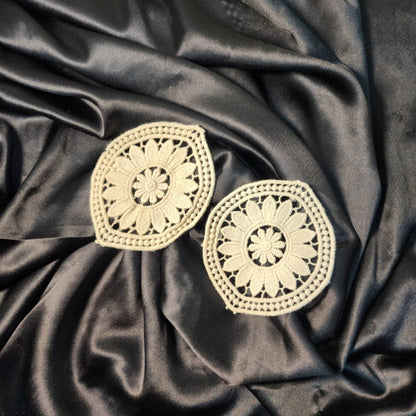 Floral Leaf Applique Patches (2 piece)