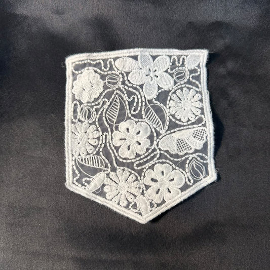 Designer Floral Embroidery Pocket Patch