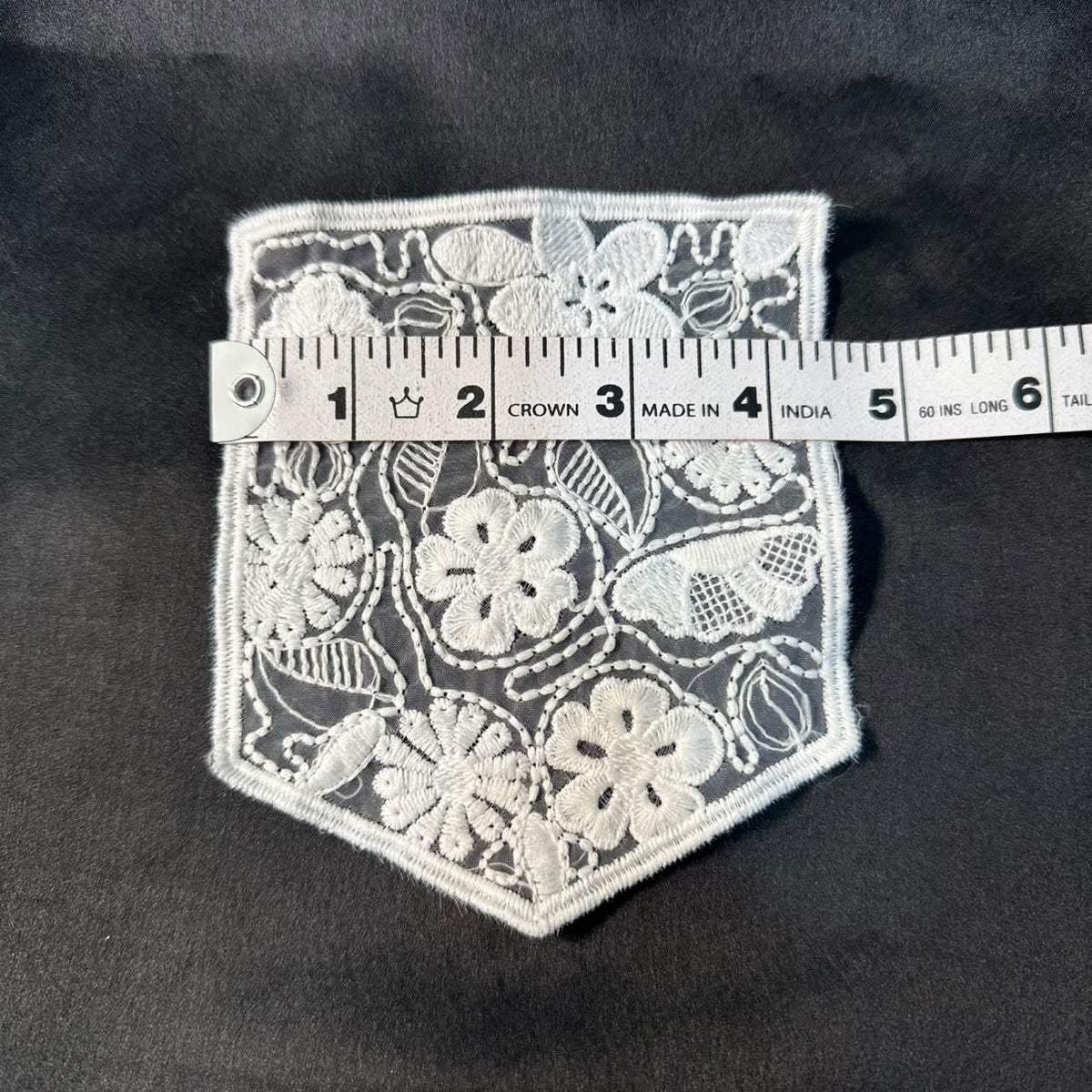 Designer Floral Embroidery Pocket Patch