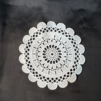 Intricate Circular Crochet Style Lace Applique