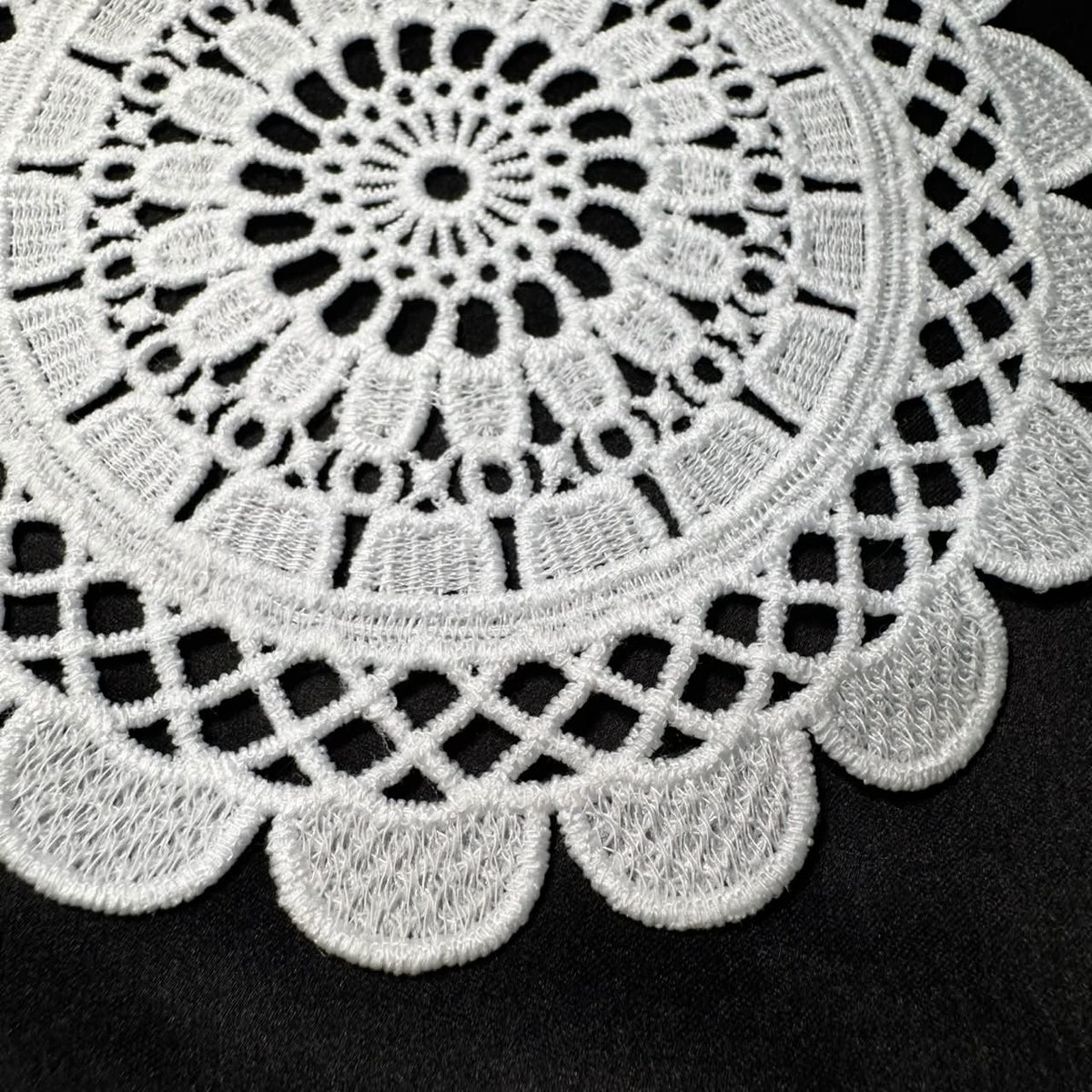 Intricate Circular Crochet Style Lace Applique