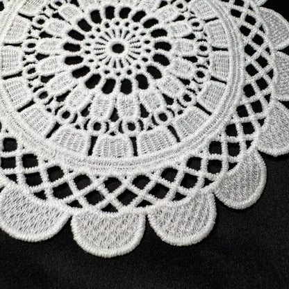 Intricate Circular Crochet Style Lace Applique