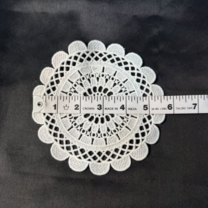 Intricate Circular Crochet Style Lace Applique