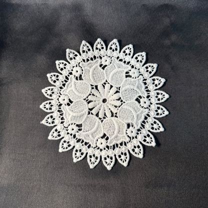 Floral Petal Cutwork Lace Applique Patch